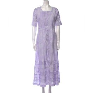 Edie Midi Dress in Washed Denim Purple